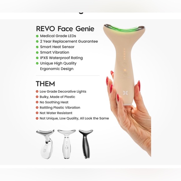 Revo Face Genie - Cream Skincare Tool with Green LED